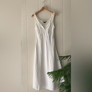 Ralph Lauren Collection white linen maxi dress.